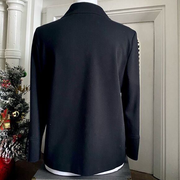 M Collection Solid Black Button Down Blazer - EUC - Size S - Picture 5 of 7